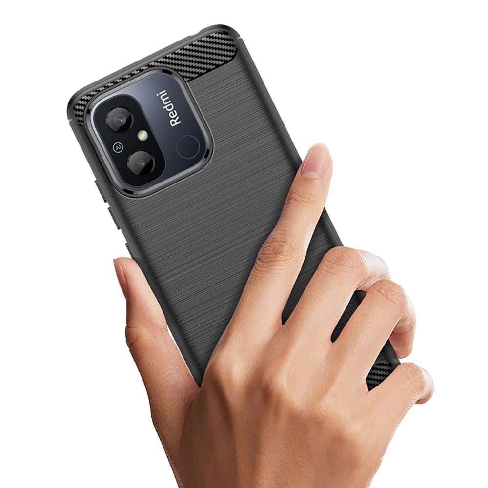 Tech-Protect Θήκη Σιλικόνης Carbon - Xiaomi Redmi 12C - Black (9490713933770)