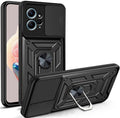 Techsuit CamShield - Ανθεκτική Θήκη με Κάλυμμα για την Κάμερα & Μεταλλικό Ring Holder - Xiaomi Redmi Note 12 4G - Black (5949