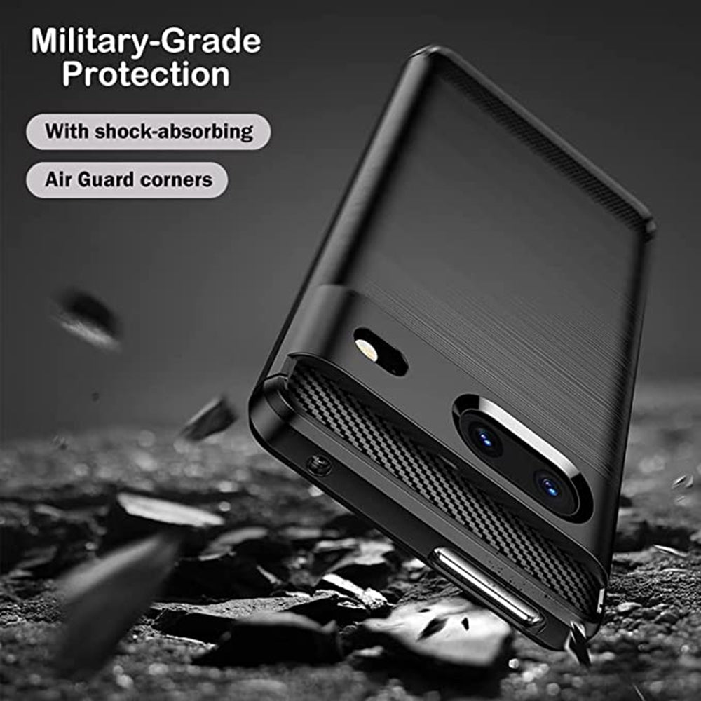 Techsuit Carbon Silicone - Θήκη Σιλικόνης Google Pixel 7 - Black (5949419018570)