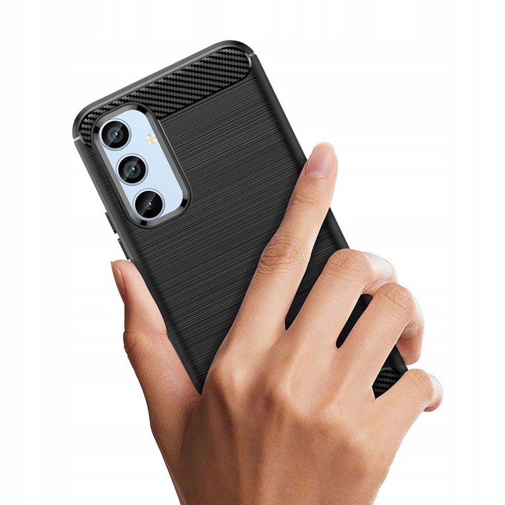 Techsuit Carbon Silicone - Θήκη Σιλικόνης Samsung Galaxy A54 - Black (5949419012646)