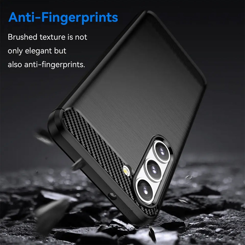 Techsuit Carbon Silicone - Θήκη Σιλικόνης Samsung Galaxy S23 - Black (5949419012677)
