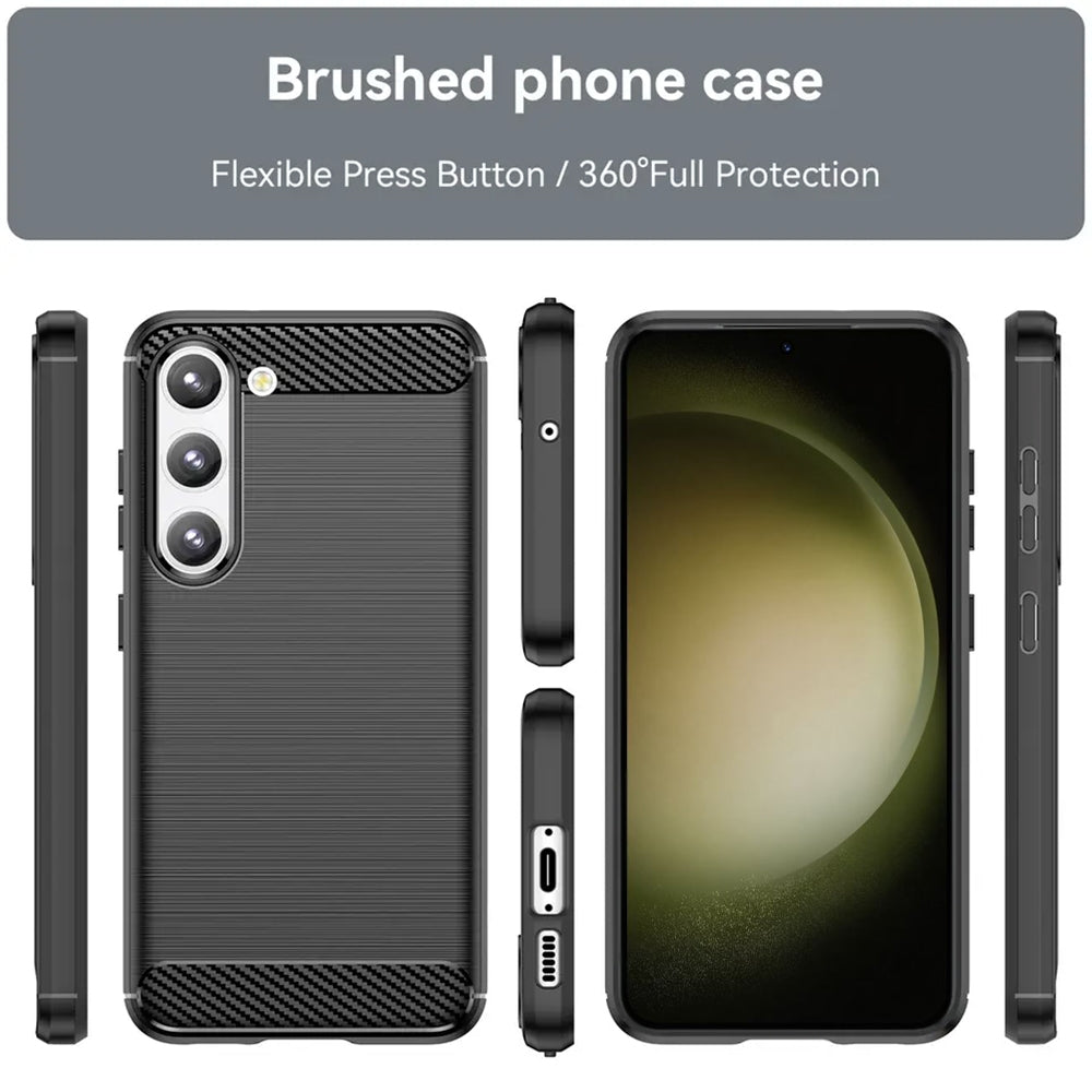 Techsuit Carbon Silicone - Θήκη Σιλικόνης Samsung Galaxy S23 Plus - Black (5949419012660)