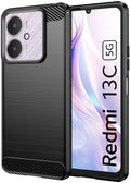 Techsuit Carbon Silicone - Θήκη Σιλικόνης Xiaomi Redmi 13C / Poco C65 / Poco M6 - Black (5949419085053)