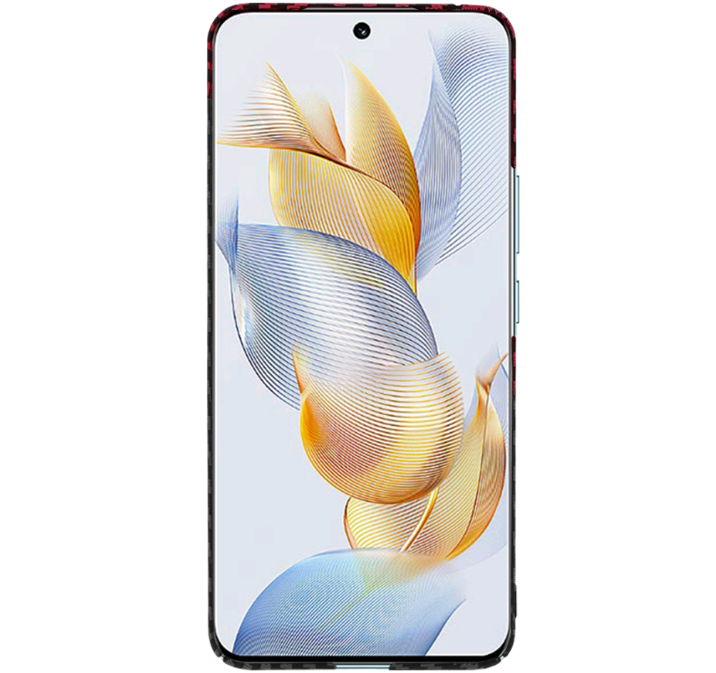 Techsuit Carbonite FiberShell - Σκληρή Θήκη Honor 90 - Red Vortex (5949419212978)