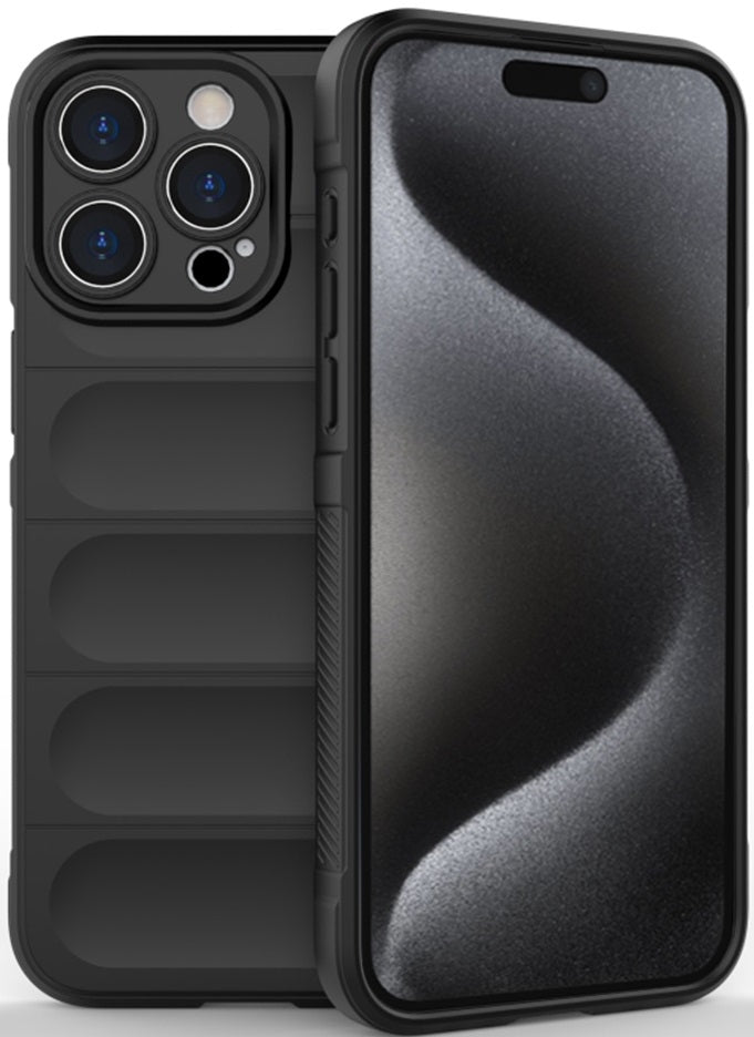 Techsuit Magic Shield - Θήκη Σιλικόνης Apple iPhone 15 Pro - Black (5949419111288)