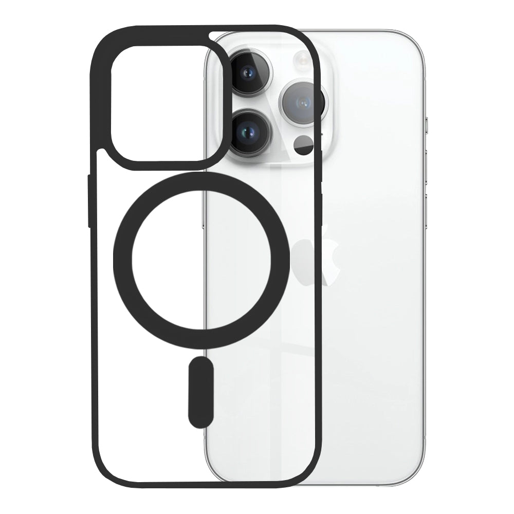 Techsuit MagSafe Pro - Σκληρή Διάφανη Θήκη MagSafe - Apple iPhone 14 Pro - Black (5949419002210)