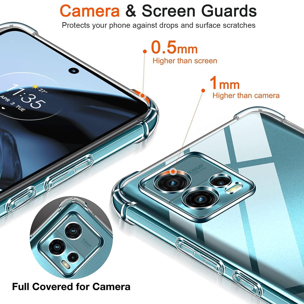 Techsuit Shockproof Clear Silicone - Διάφανη Θήκη Σιλικόνης - Motorola Moto G72 - Clear (5949419082915)