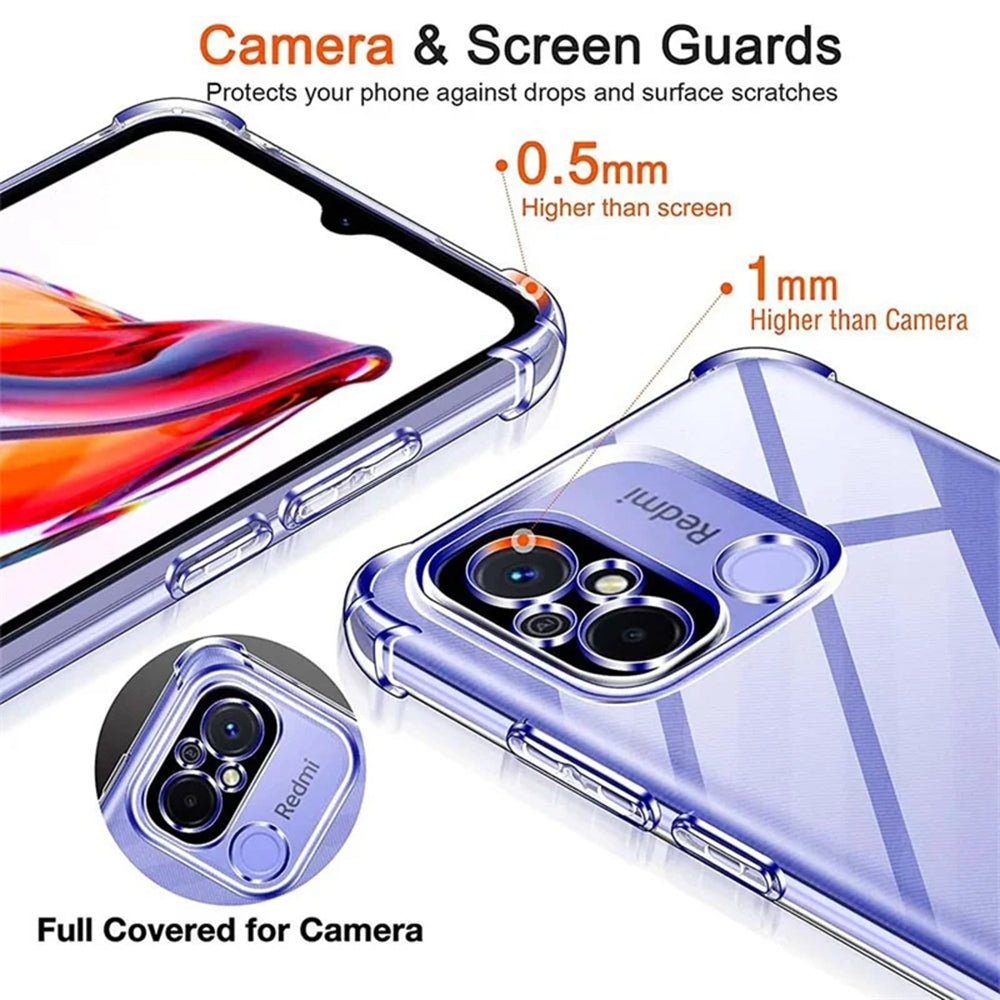 Techsuit Shockproof Clear Silicone - Διάφανη Θήκη Σιλικόνης - Xiaomi Redmi 12C - Clear (5949419083387)