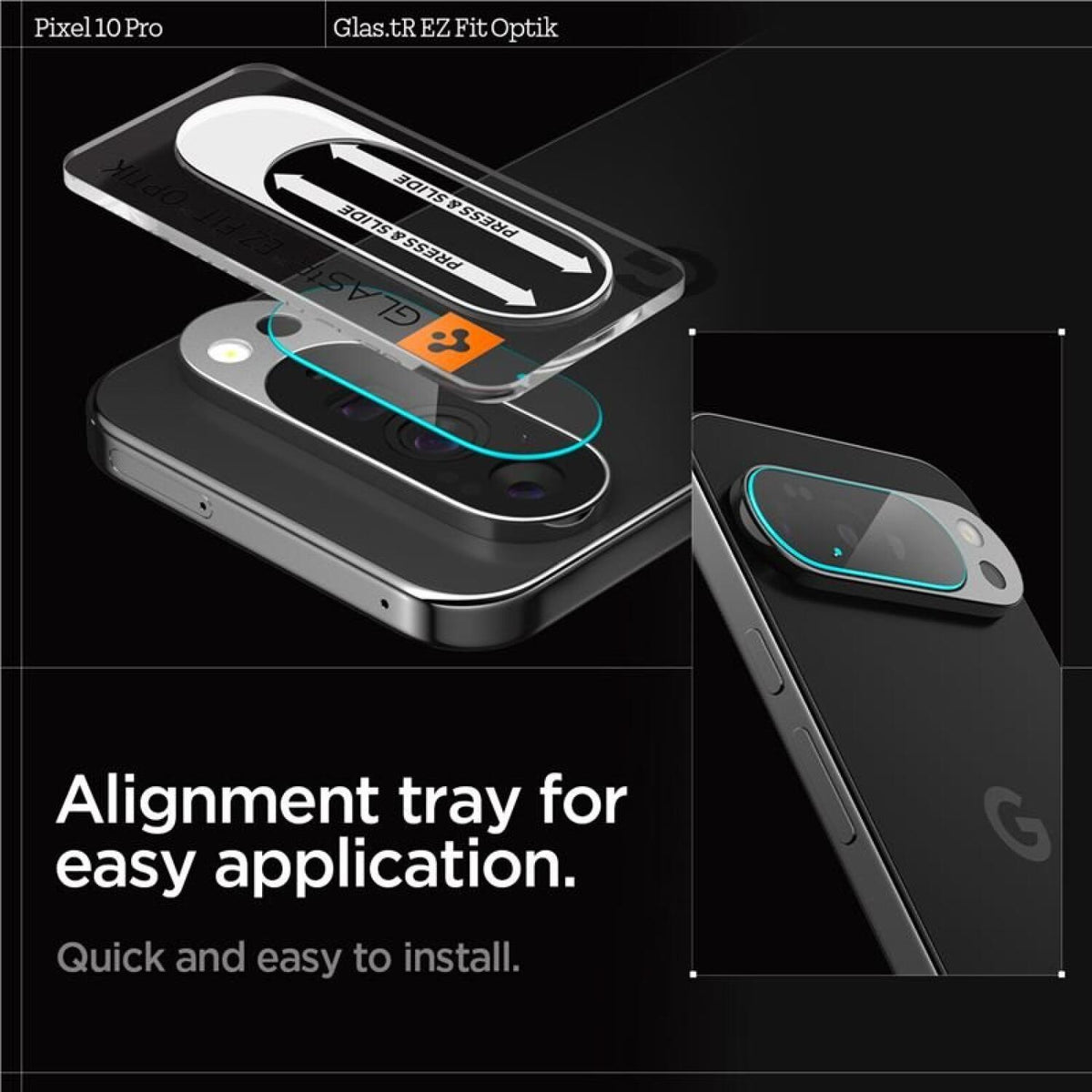 Tempered Glass Google Pixel 10 Pro Spigen GLAS.tR EZ Fit OPTIK Αντιχαρακτικό Γυαλί Προστασίας για Φακό Κάμερας 2 Τεμάχια - Cr