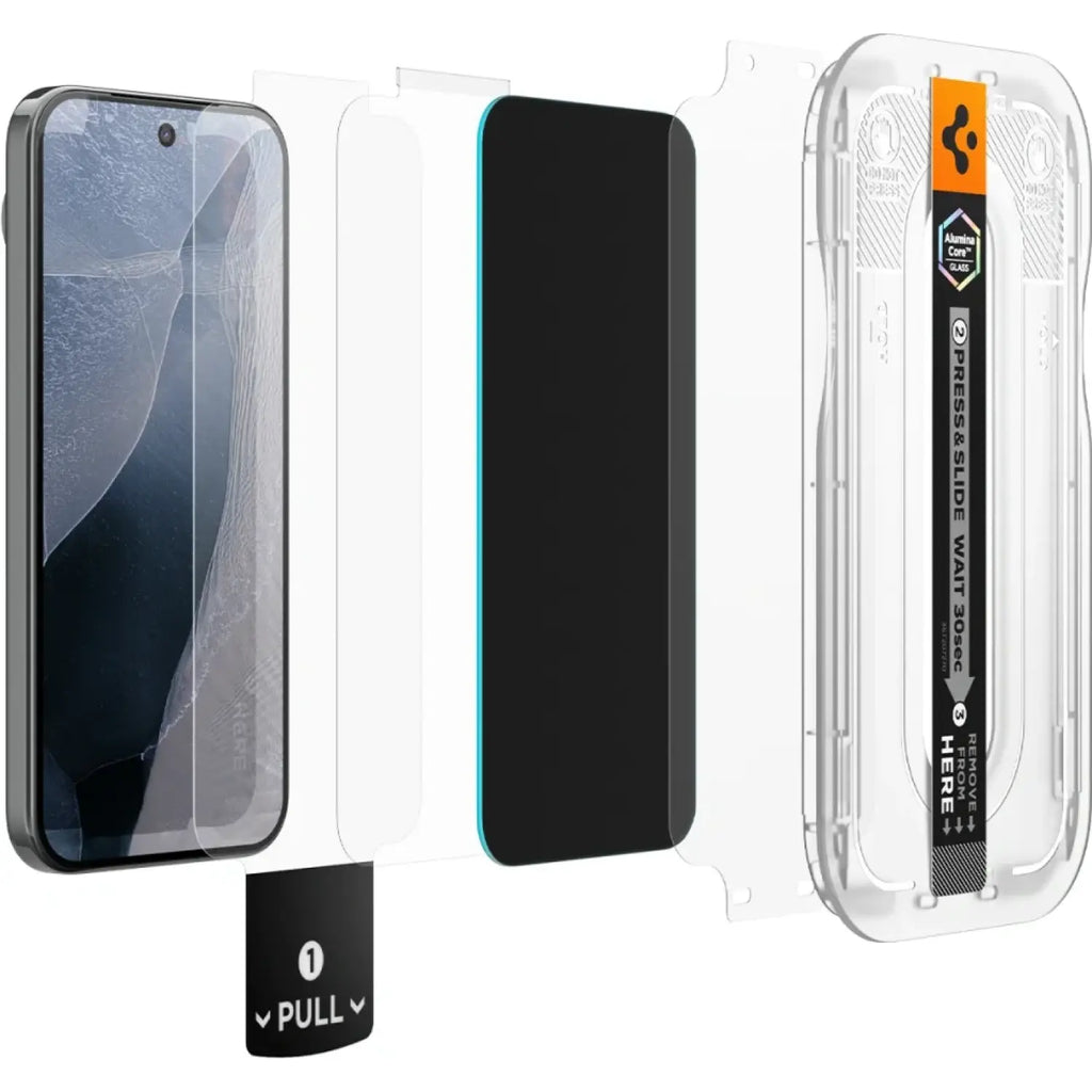 Tempered Glass Google Pixel 11 Pro / 10 Pro / 9 / 9 Pro Spigen GLAS.tR EZ Fit Pro Privacy AluminaCore 10H+ Ανθεκτικό Αντιχαρα