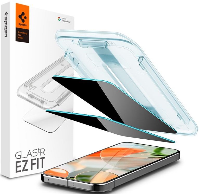 Tempered Glass Google Pixel 10 / 10 Pro / 9 / 9 Pro Spigen GLAS.tR EZ Fit Privacy Αντιχαρακτικό Γυαλί Προστασίας Απορρήτου Οθ