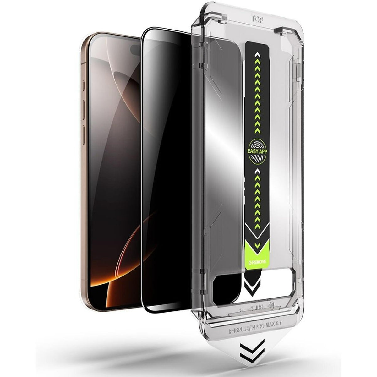 Tempered Glass iPhone 14 Plus / 13 Pro Max Techsuit Privacy TitanGlass Full Cover Full Face Αντιχαρακτικό Γυαλί Προστασίας Απ
