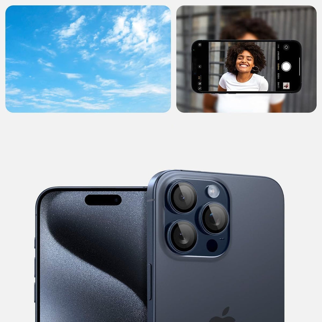 Tempered Glass iPhone 15 Pro / 15 Pro Max Spacecase QuickFit Camera Glass Αντιχαρακτικό Γυαλί Προστασίας για Φακό Κάμερας 2 Τ