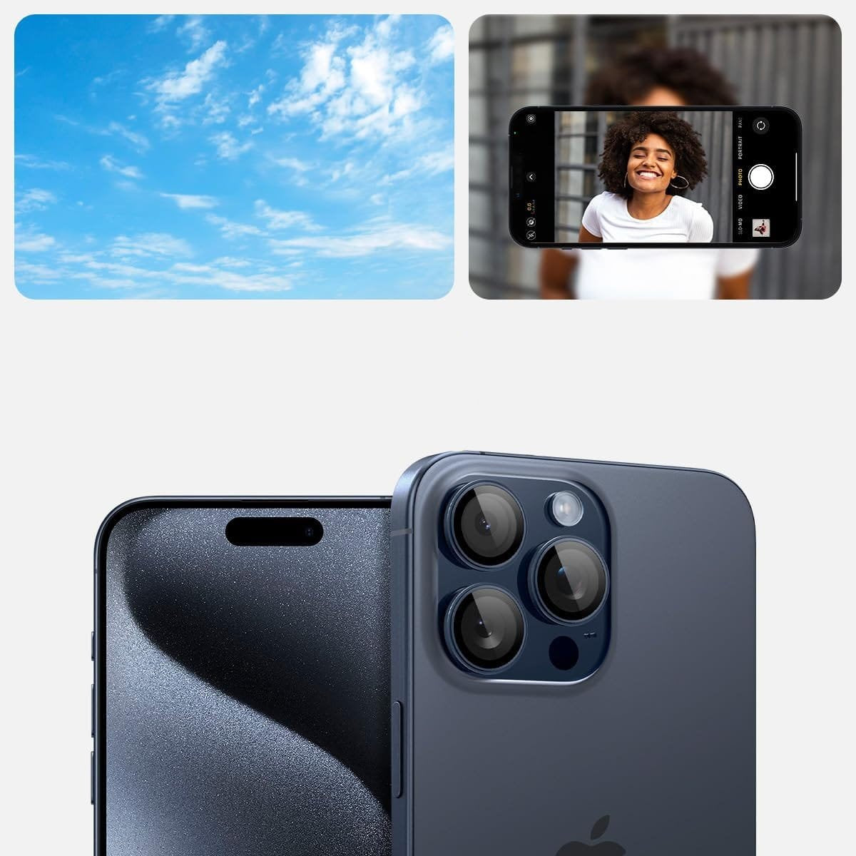 Tempered Glass iPhone 15 Pro / 15 Pro Max Spacecase QuickFit Camera Glass Αντιχαρακτικό Γυαλί Προστασίας για Φακό Κάμερας 2 Τ