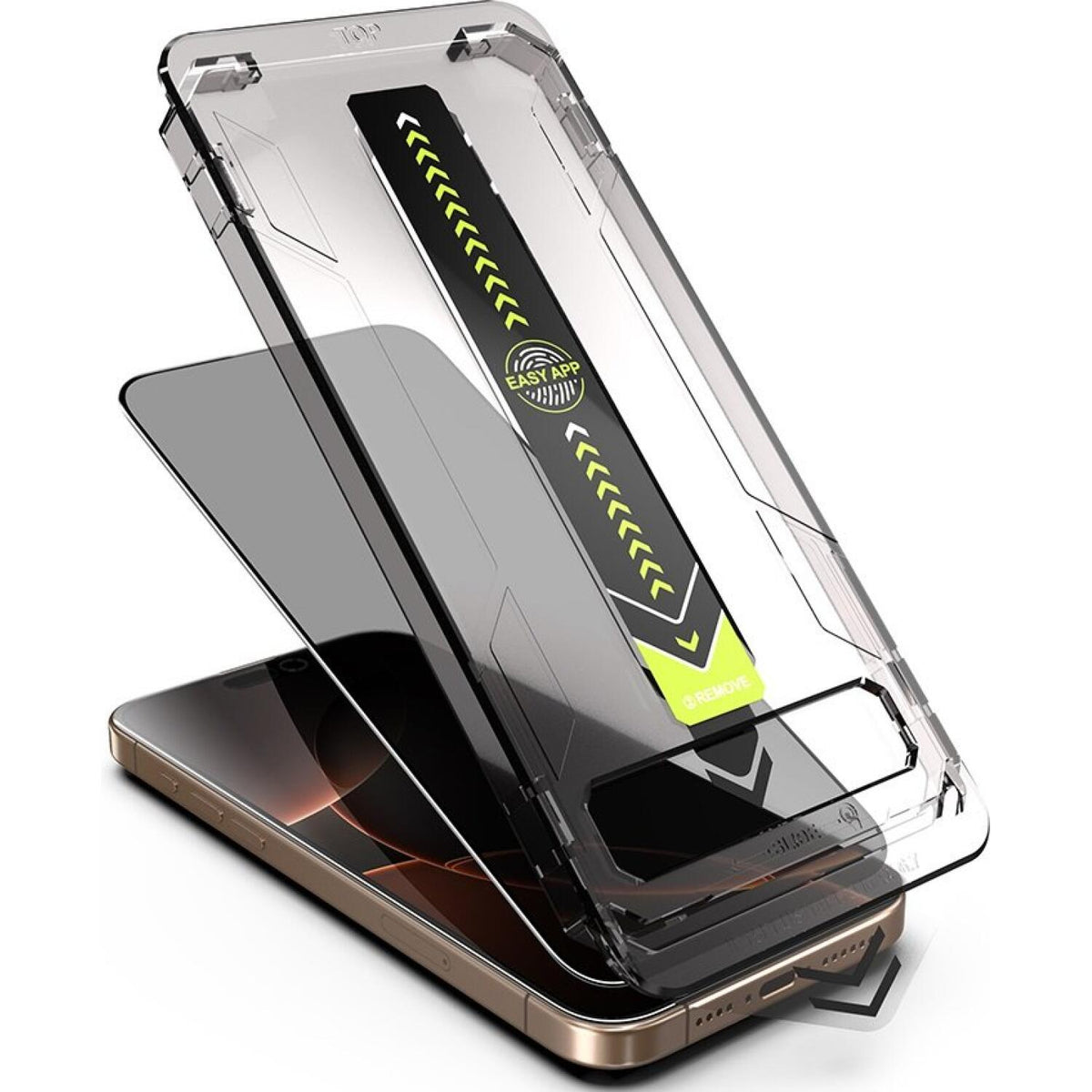 Tempered Glass iPhone 16 Plus / 15 Plus Techsuit Privacy TitanGlass Full Cover Full Face Αντιχαρακτικό Γυαλί Προστασίας Απορρ
