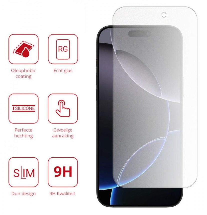 Tempered Glass iPhone 16 Pro Max Rosso Matte Glass Ματ Αντιχαρακτικό Γυαλί Προστασίας Οθόνης - Clear (8719246461057)