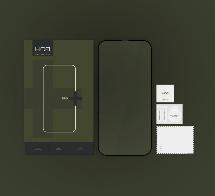 Tempered Glass iPhone 17e / 16e / 14 / 13 / 13 Pro Hofi Premium Pro+ Full Face Αντιχαρακτικό Γυαλί Προστασίας Οθόνης - Black 
