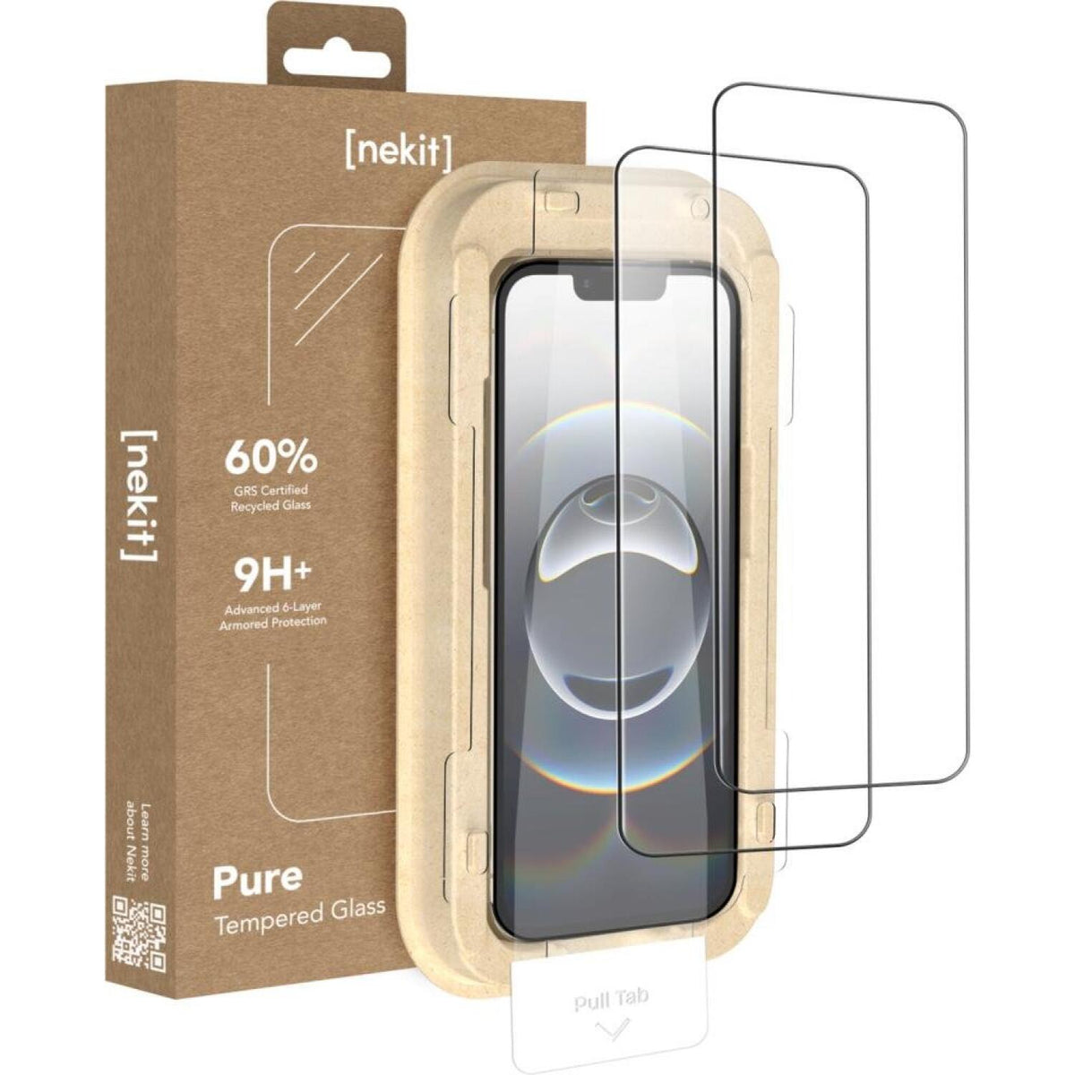 Tempered Glass iPhone 17e / 16e / 14 / 13 / 13 Pro Nekit Pure Premium Ανθεκτικό 9Η+ Full Face Αντιχαρακτικό Γυαλί Προστασίας 