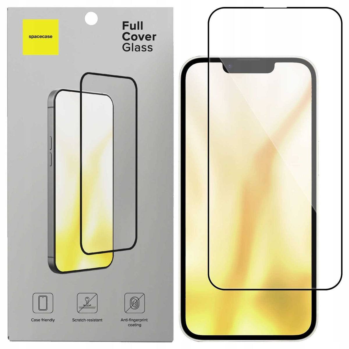 Tempered Glass iPhone 17e / 16e / 14 / 13 / 13 Pro Spacecase Full Cover Glass Full Face Αντιχαρακτικό Γυαλί Προστασίας Οθόνης
