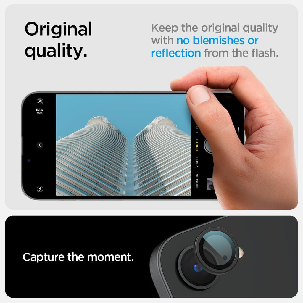 Tempered Glass iPhone 17e / 16e Spigen GLAS.tR EZ Fit OPTIK Pro Camera Lens Protector Αντιχαρακτικό Γυαλί Προστασίας για Φακό