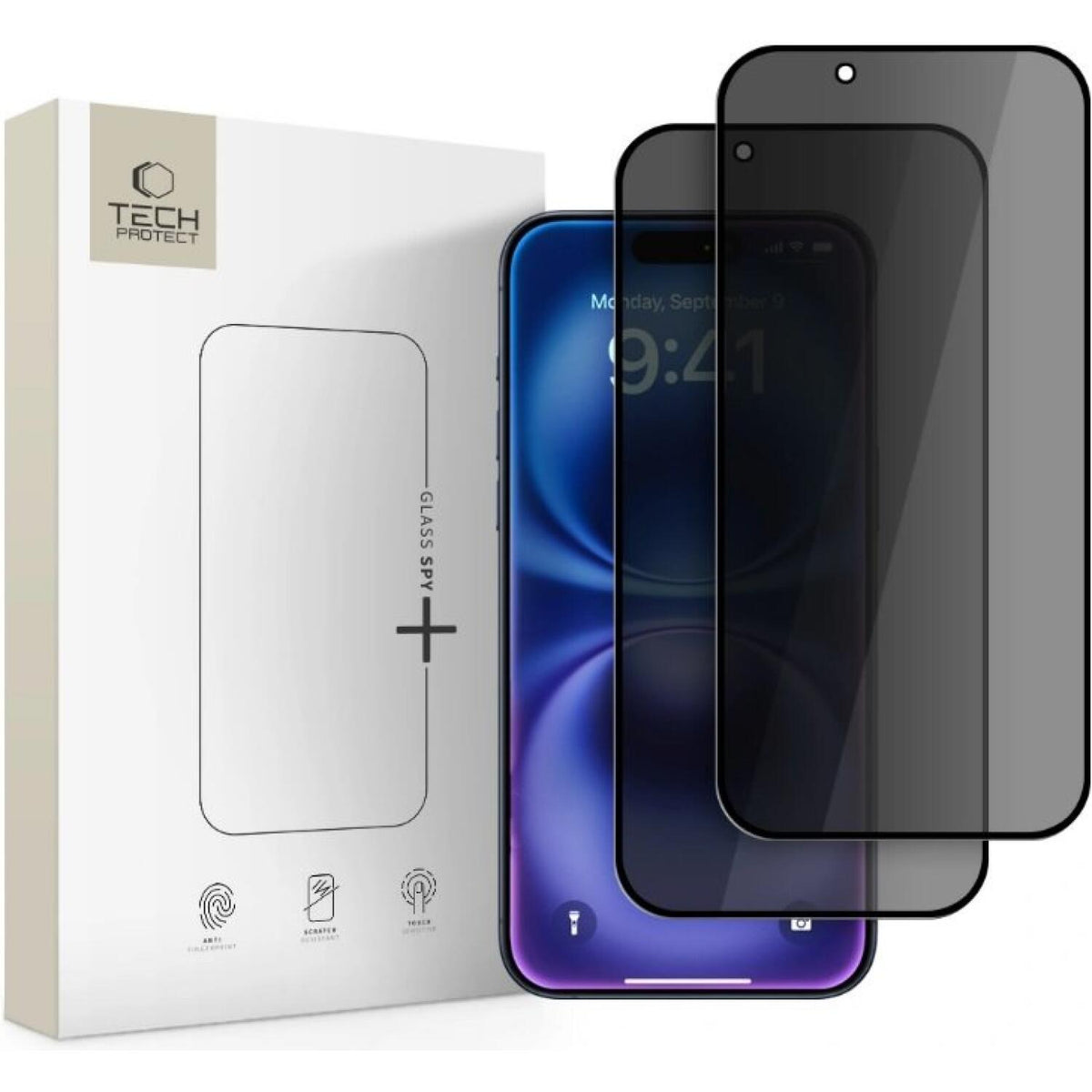 Tempered Glass iPhone Air Tech-Protect Glass Spy+ Privacy Full Face Αντιχαρακτικό Γυαλί Προστασίας Απορρήτου Οθόνης 2 Τεμάχια