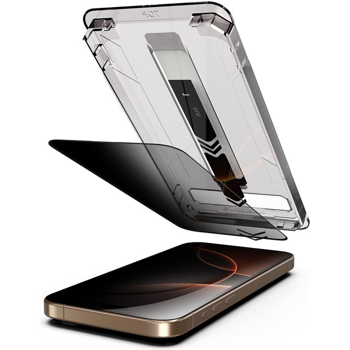 Tempered Glass iPhone 17 Pro Max Techsuit Privacy TitanGlass Full Cover Full Face Αντιχαρακτικό Γυαλί Προστασίας Απορρήτου Οθ