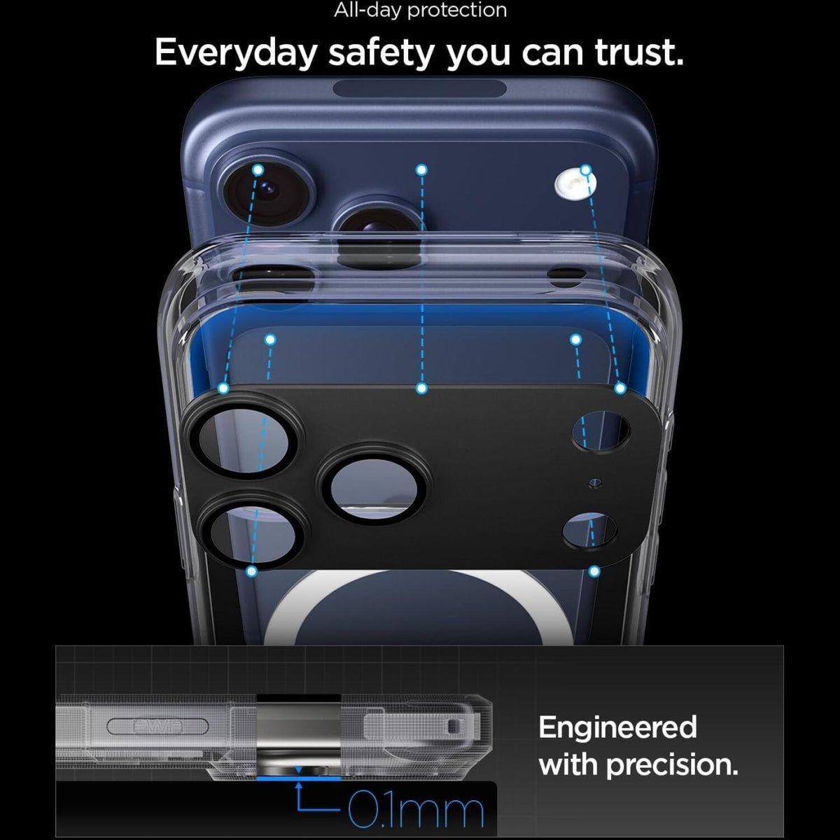 Tempered Glass iPhone 17 Pro Spigen GLAS.tR EZ Fit OPTIK Pro XL Camera Lens Protector Αντιχαρακτικό Γυαλί Προστασίας για Φακό