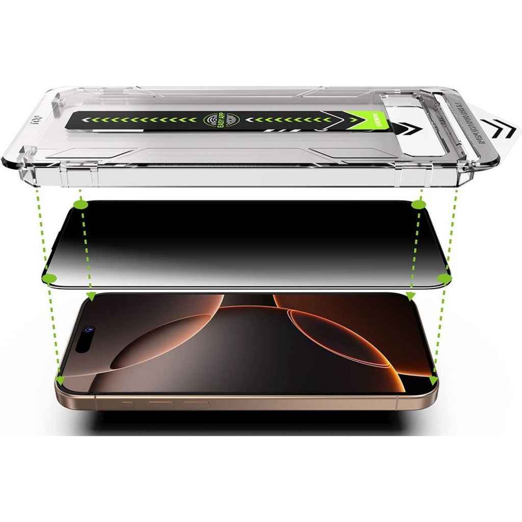 Tempered Glass iPhone 17 Pro Techsuit Privacy TitanGlass Full Cover Full Face Αντιχαρακτικό Γυαλί Προστασίας Απορρήτου Οθόνης