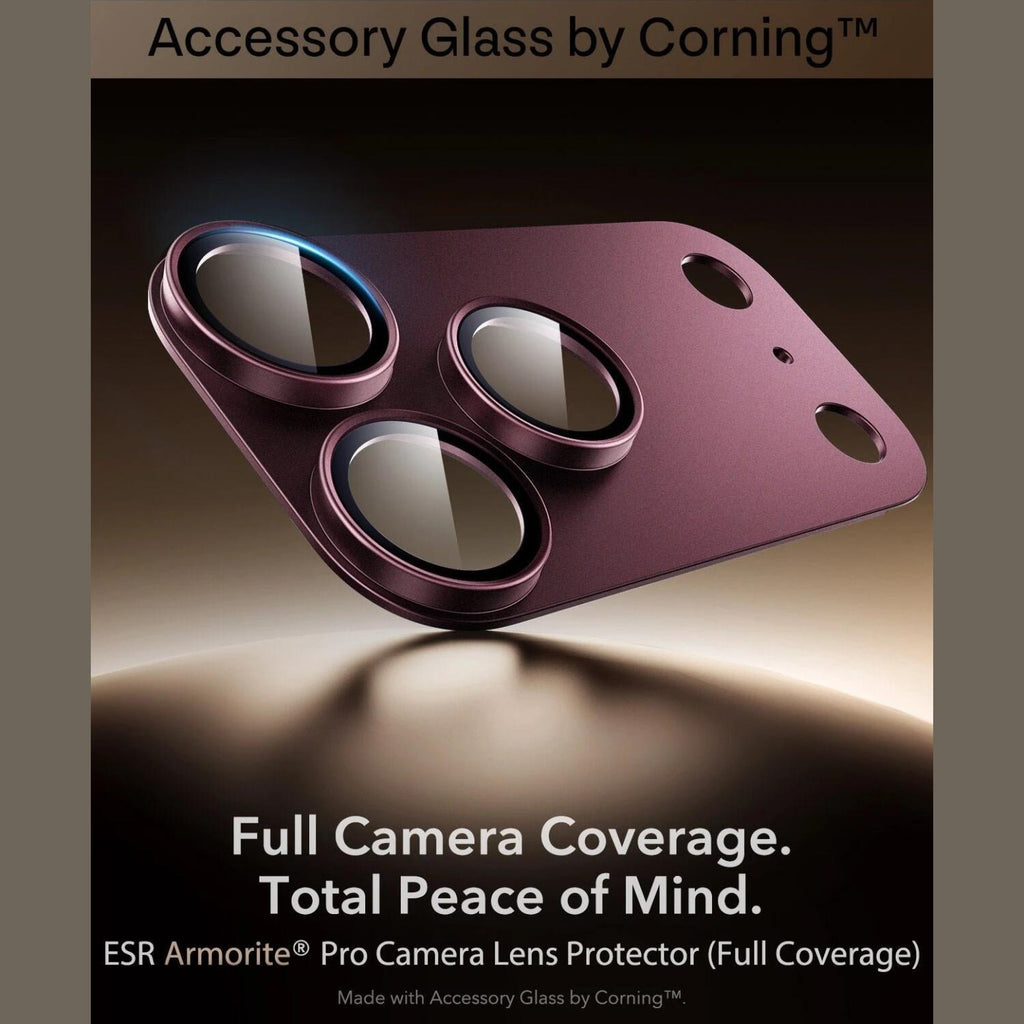Tempered Glass iPhone 18 Pro ESR Armorite Pro Camera Lens Protector Αντιχαρακτικό Γυαλί Προστασίας για Φακό Κάμερας με Μεταλλ