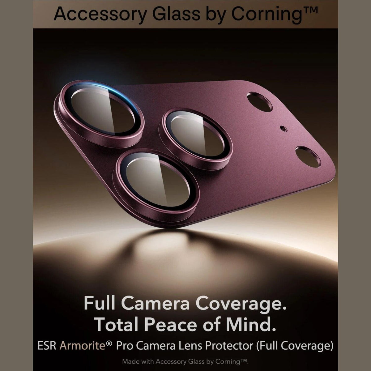 Tempered Glass iPhone 18 Pro ESR Armorite Pro Camera Lens Protector Αντιχαρακτικό Γυαλί Προστασίας για Φακό Κάμερας με Μεταλλ