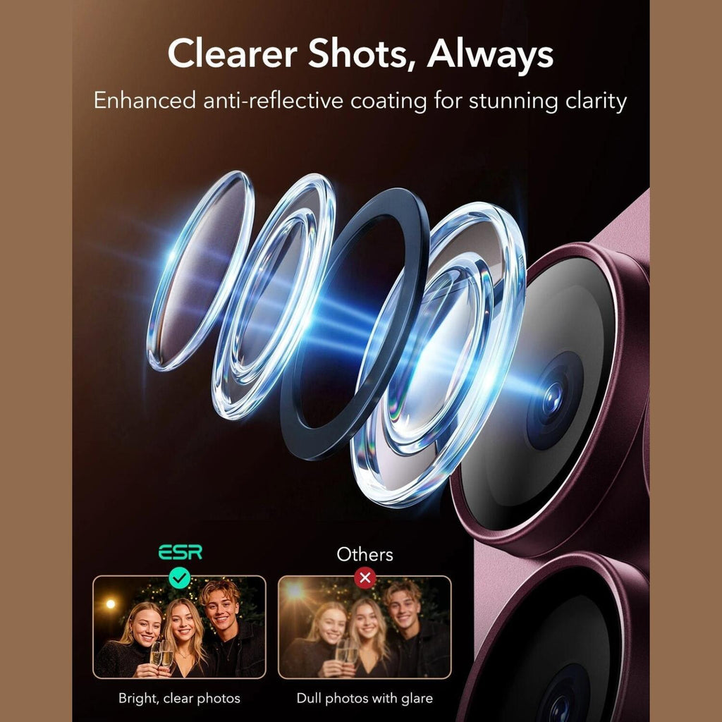 Tempered Glass iPhone 18 Pro Max ESR Armorite Pro Camera Lens Protector Αντιχαρακτικό Γυαλί Προστασίας για Φακό Κάμερας με Με