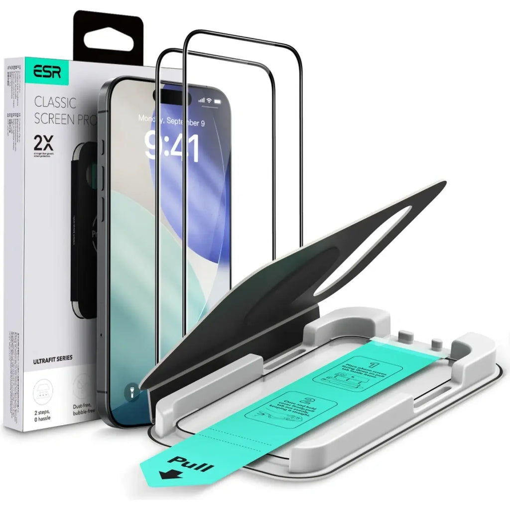 Tempered Glass iPhone Air ESR UltraFit Classic Full Face Αντιχαρακτικό Γυαλί Προστασίας Οθόνης 2 Τεμάχια - Black (48942402877