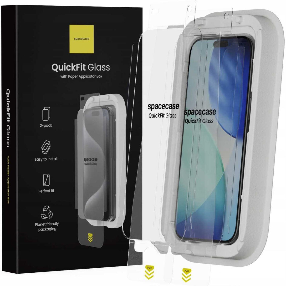 Tempered Glass iPhone Air Spacecase QuickFit Glass Αντιχαρακτικό Γυαλί Προστασίας Οθόνης με Απλικατέρ QuickFit 2 Τεμάχια - Cl
