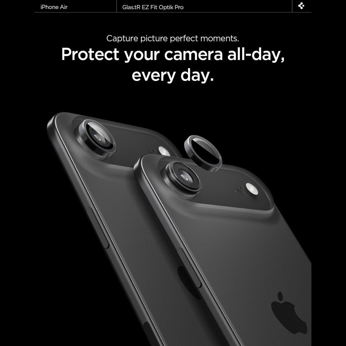 Tempered Glass iPhone Air Spigen GLAS.tR EZ Fit OPTIK Pro Camera Lens Protector Αντιχαρακτικό Γυαλί Προστασίας για Φακό Κάμερ