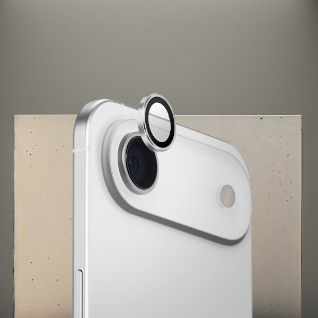Tempered Glass iPhone Air Uniq Optix AluGuard Αντιχαρακτικό Γυαλί Προστασίας με Αλουμίνιο για Φακό Κάμερας - Starlight Silver