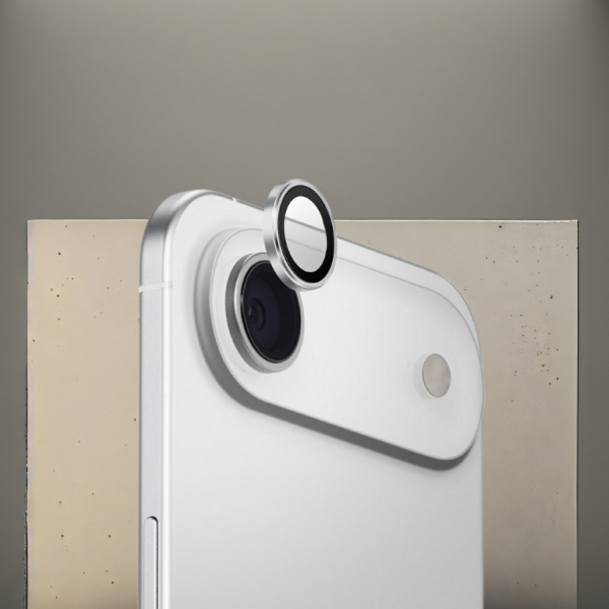 Tempered Glass iPhone Air Uniq Optix AluGuard Αντιχαρακτικό Γυαλί Προστασίας με Αλουμίνιο για Φακό Κάμερας - Starlight Silver