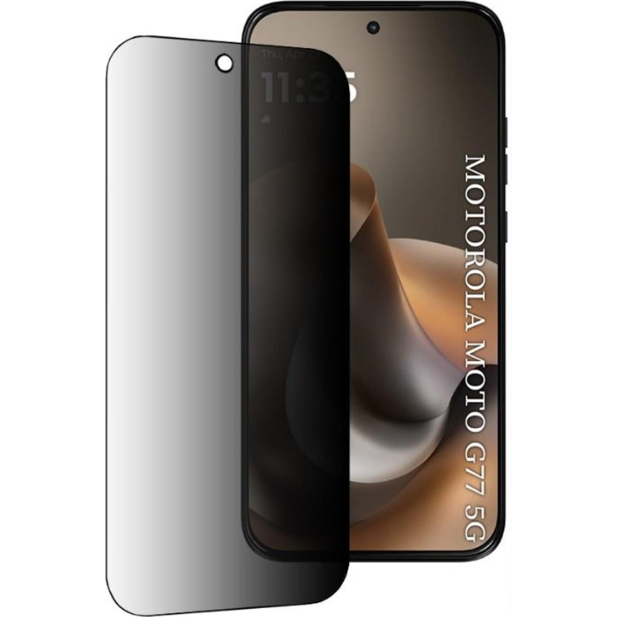 Tempered Glass Motorola Moto G77 / G67 Techsuit 111D Privacy Full Glue Full Face Αντιχαρακτικό Γυαλί Προστασίας Απορρήτου Οθό