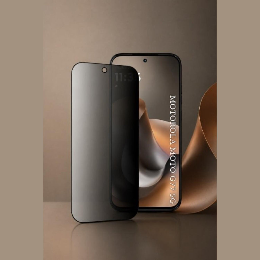 Tempered Glass Motorola Moto G77 / G67 Techsuit 111D Privacy Full Glue Full Face Αντιχαρακτικό Γυαλί Προστασίας Απορρήτου Οθό