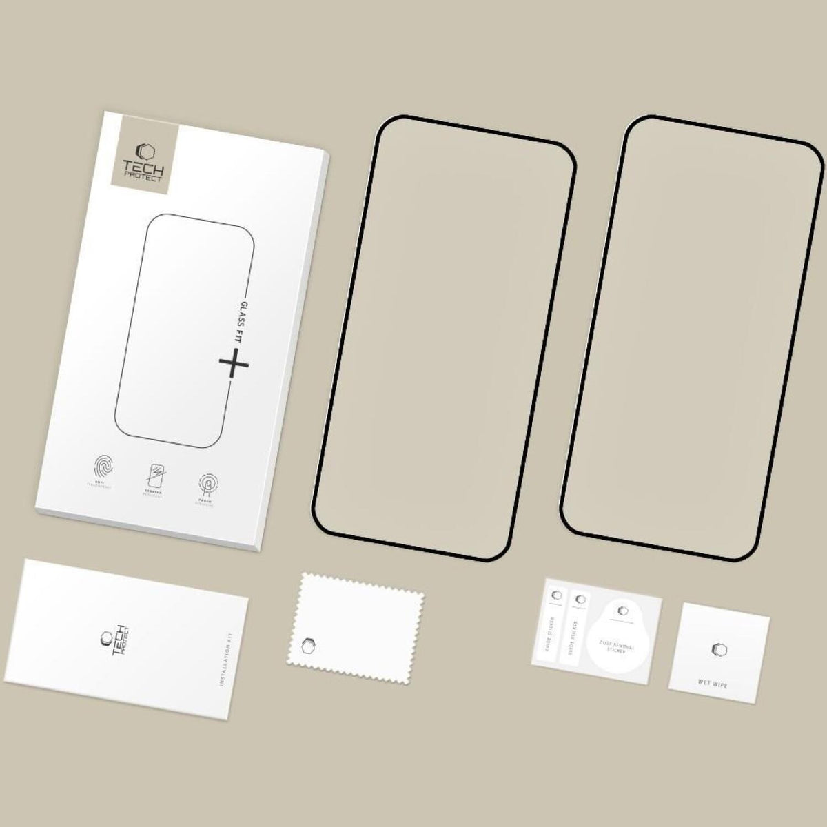 Tempered Glass Motorola Moto G87 / G77 / G67 Tech-Protect Glass Fit+ Full Face Αντιχαρακτικό Γυαλί Προστασίας Οθόνης 2 Τεμάχι