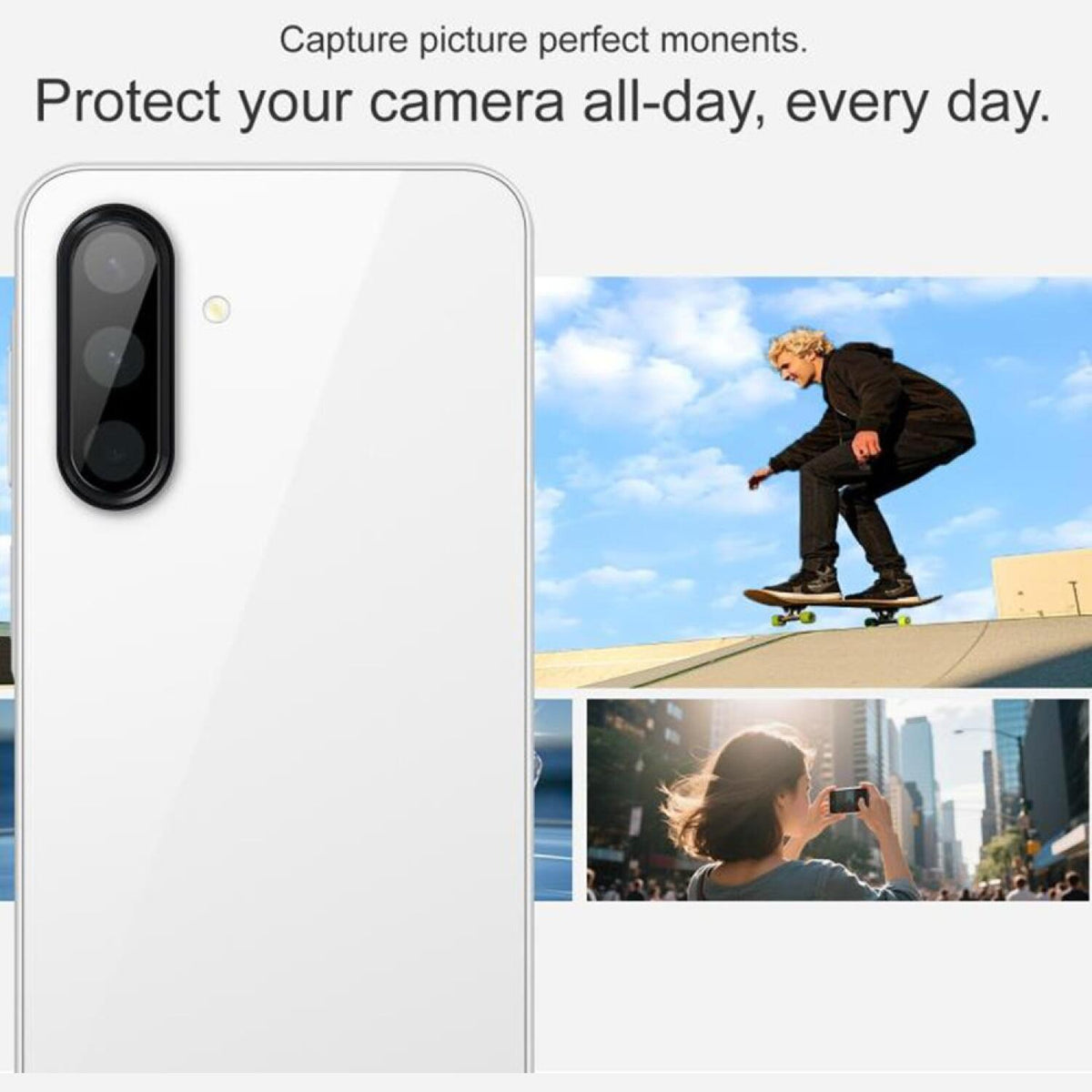 Tempered Glass Samsung Galaxy A17 Techsuit Full Camera Αντιχαρακτικό Γυαλί Προστασίας για Φακό Κάμερας - Black (5949419302310