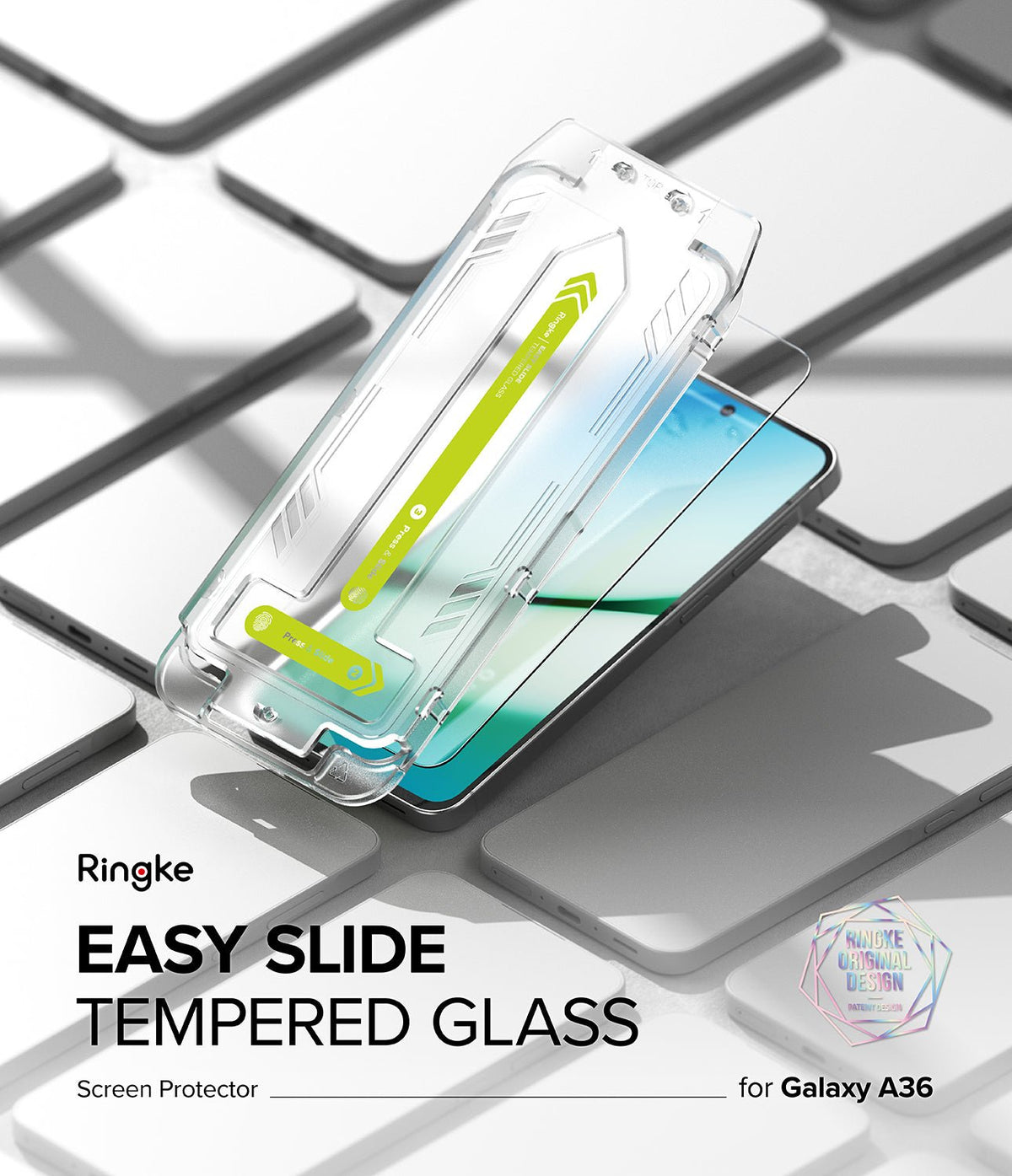 Tempered Glass Samsung Galaxy A36 Ringke Easy Slide Αντιχαρακτικό Γυαλί Προστασίας Οθόνης 2 Τεμάχια - Clear (8800293852353)