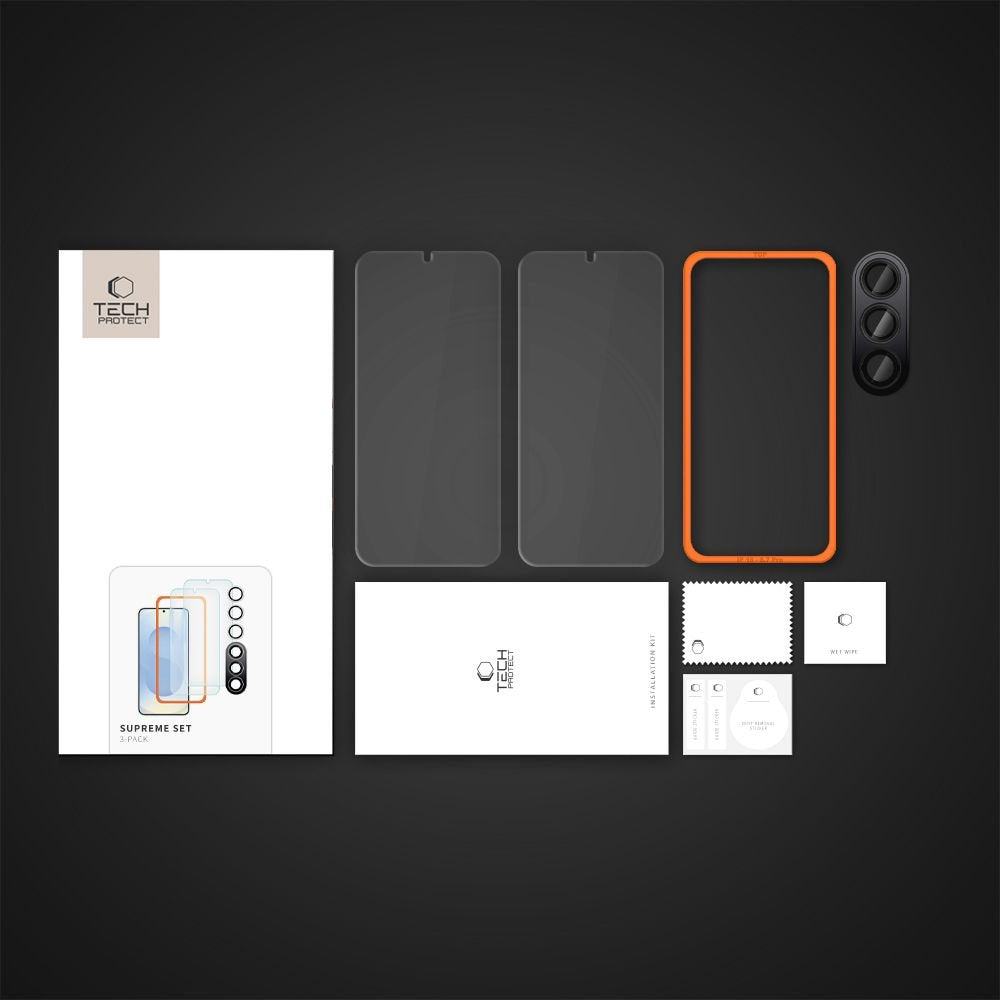 Tempered Glass Samsung Galaxy S25 Plus Tech-Protect Supreme Set με 2 x Αντιχαρακτικά Γυαλιά Προστασίας Οθόνης και 1 x Κάμερας