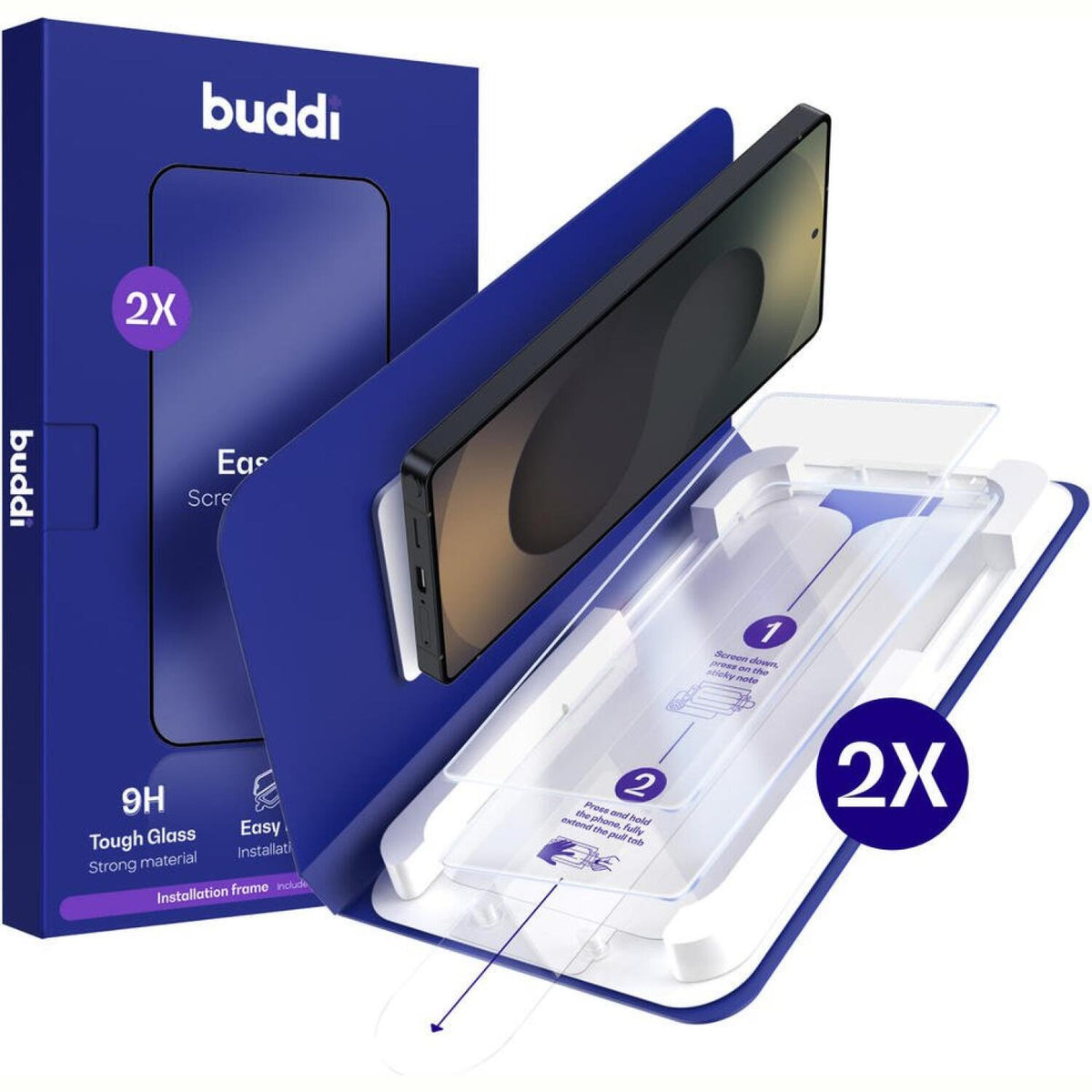 Tempered Glass Samsung Galaxy S25 Ultra Buddi Easy Fit Αντιχαρακτικό Γυαλί Προστασίας Οθόνης 2 Τεμάχια - Clear (8719246545757