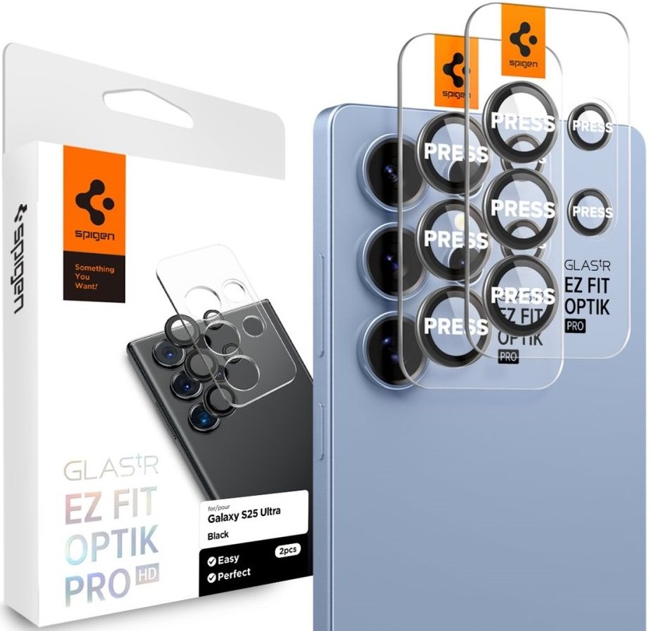 Tempered Glass Samsung Galaxy S25 Ultra Spigen GLAS.tR EZ Fit OPTIK Pro HD Camera Lens Protector Αντιχαρακτικό Γυαλί Προστασί