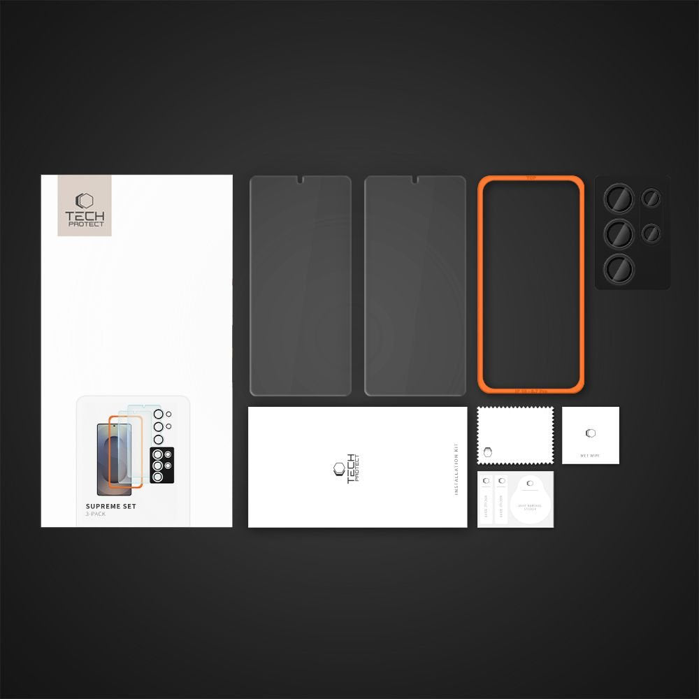 Tempered Glass Samsung Galaxy S25 Ultra Tech-Protect Supreme Set με 2 x Αντιχαρακτικά Γυαλιά Προστασίας Οθόνης και 1 x Κάμερα