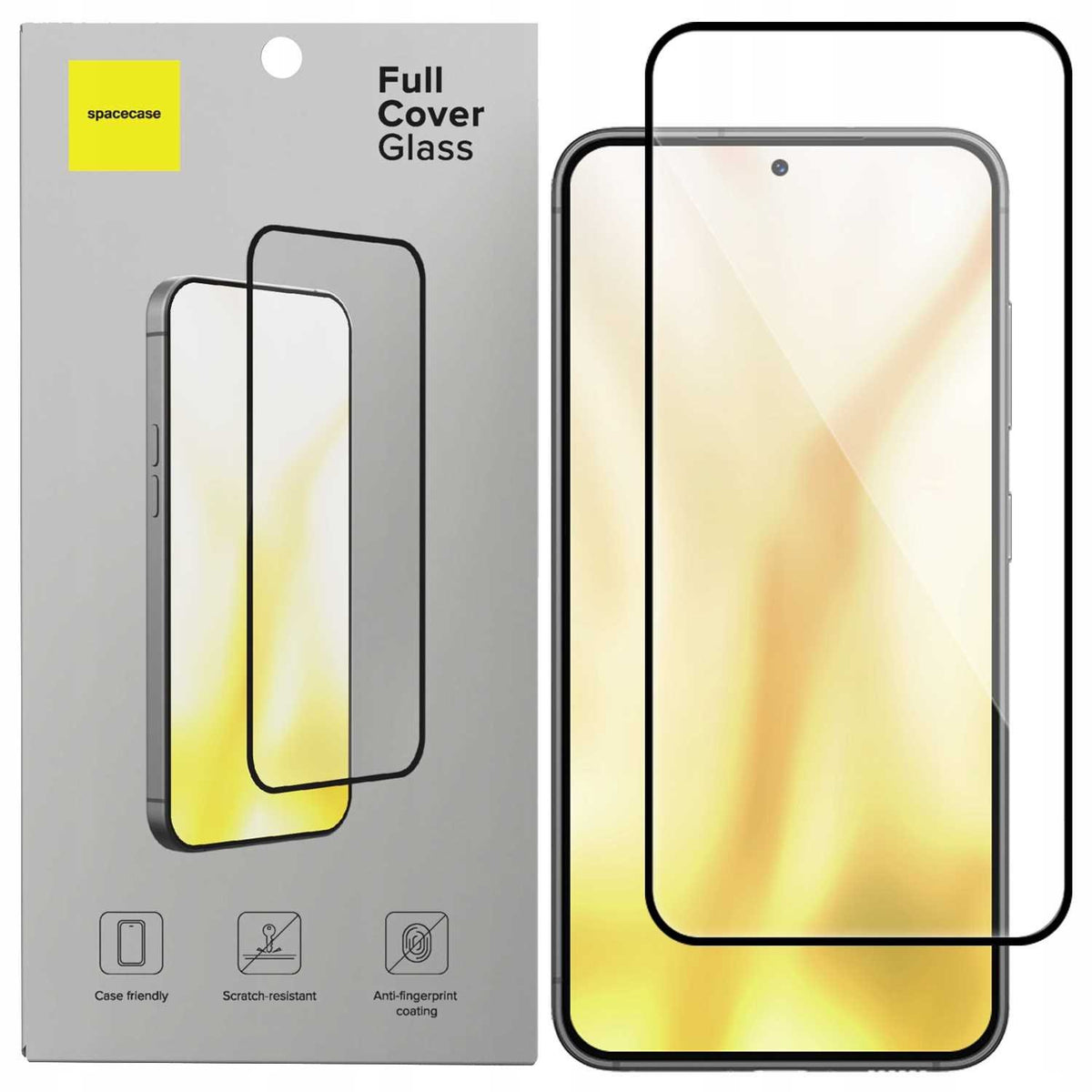 Tempered Glass Samsung Galaxy S25 Plus / S24 Plus Spacecase Full Cover Glass Full Face Αντιχαρακτικό Γυαλί Προστασίας Οθόνης 