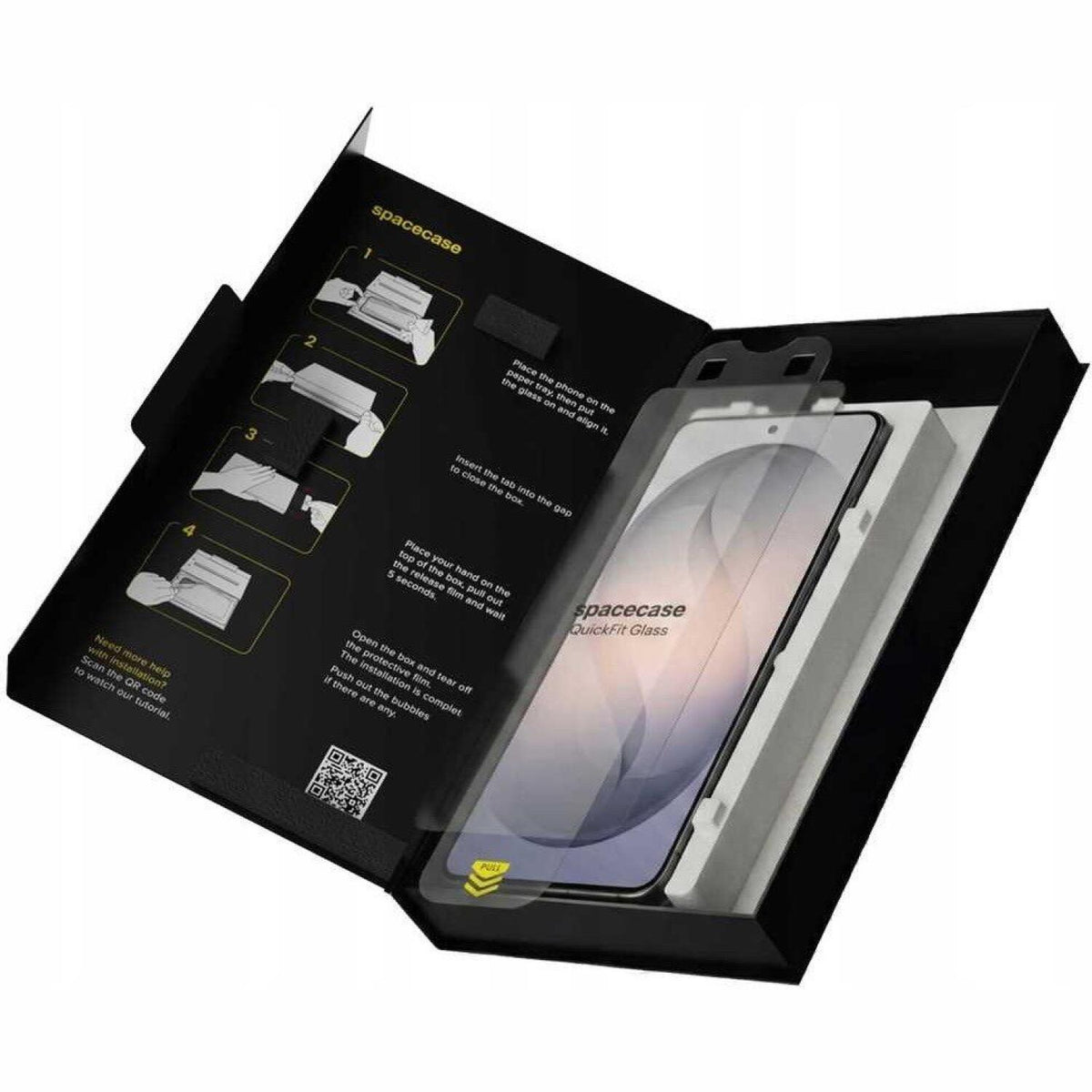 Tempered Glass Samsung Galaxy S26 Plus Spacecase QuickFit Glass Αντιχαρακτικό Γυαλί Προστασίας Οθόνης με Απλικατέρ QuickFit 2