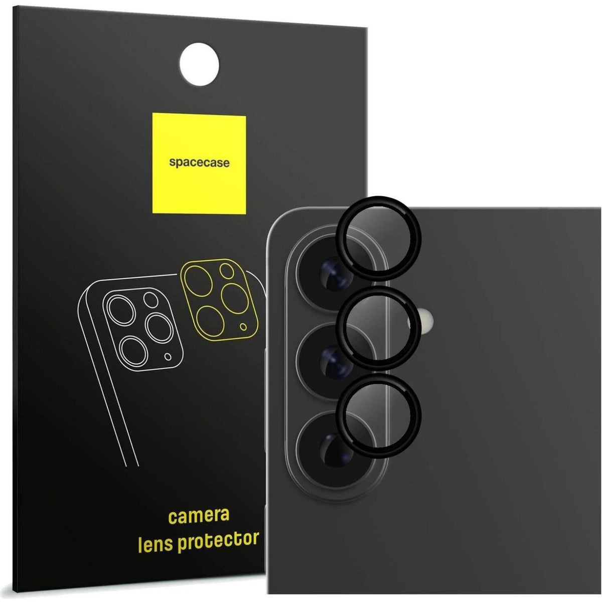 Tempered Glass Samsung Galaxy S26 Spacecase Camera Ring Αντιχαρακτικό Γυαλί Προστασίας για Φακό Κάμερας με Πλαίσιο Αλουμινίου