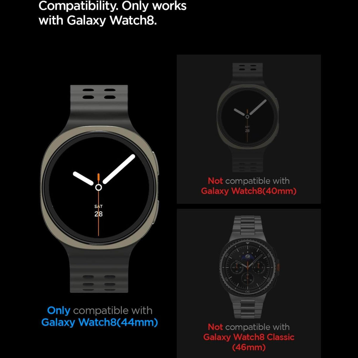 Tempered Glass Samsung Galaxy Watch 9 / 8 44mm Spigen GLAS.tR EZ Fit Αντιχαρακτικό Γυαλί Προστασίας Οθόνης 2 Τεμάχια - Clear 
