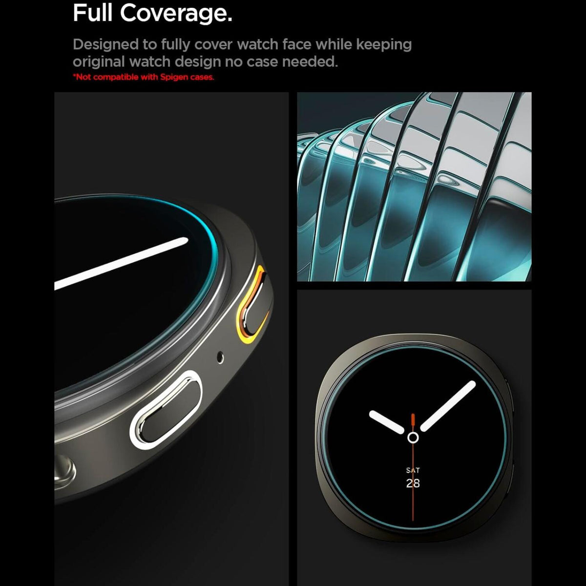 Tempered Glass Samsung Galaxy Watch 9 / 8 44mm Spigen GLAS.tR EZ Fit Αντιχαρακτικό Γυαλί Προστασίας Οθόνης 2 Τεμάχια - Clear 